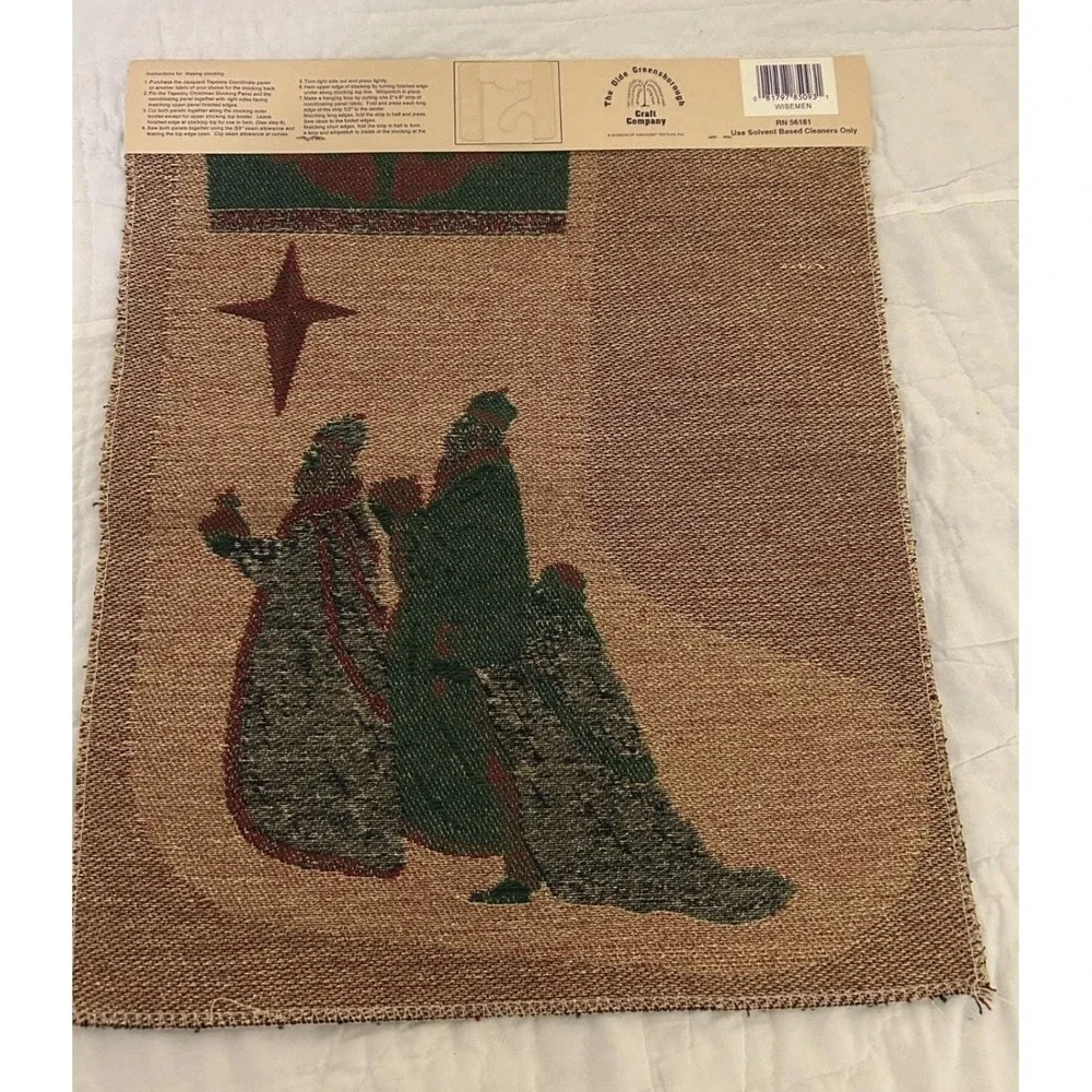 Olde Greensborough Craft Co Tapestry Christmas Stocking Panel Three Wisemen Star